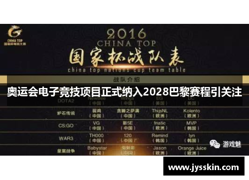 奥运会电子竞技项目正式纳入2028巴黎赛程引关注 奥运会电子竞技项目正式纳入2028巴黎赛程引关注