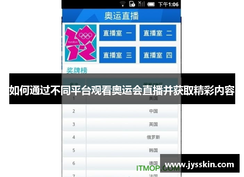 如何通过不同平台观看奥运会直播并获取精彩内容